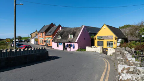 Doolin Town with colourful houses, Co Clare